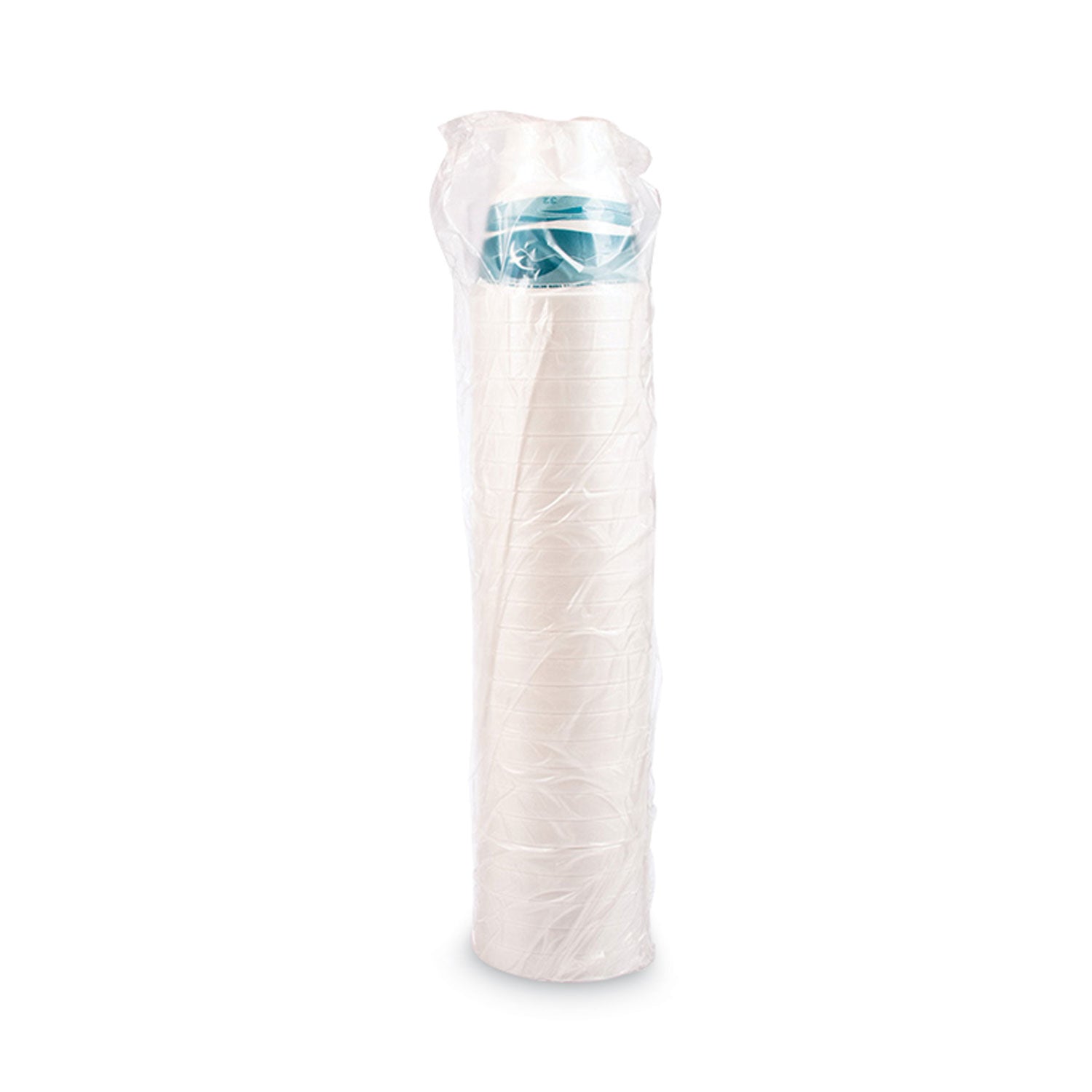 J Cup Insulated Foam Pedestal Cups, 32 oz, Printed, Teal/White, 25/Sleeve, 20 Sleeves/Carton