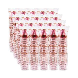 Paper Hot Drink Cups in Bistro Design, 8 oz, Maroon, 50/Bag, 20 Bags/Carton