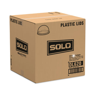 Dome-Top Cold Cup Lids, Fits 2.5 oz to 9 oz Containers, Clear, Plastic, 2,500/Carton