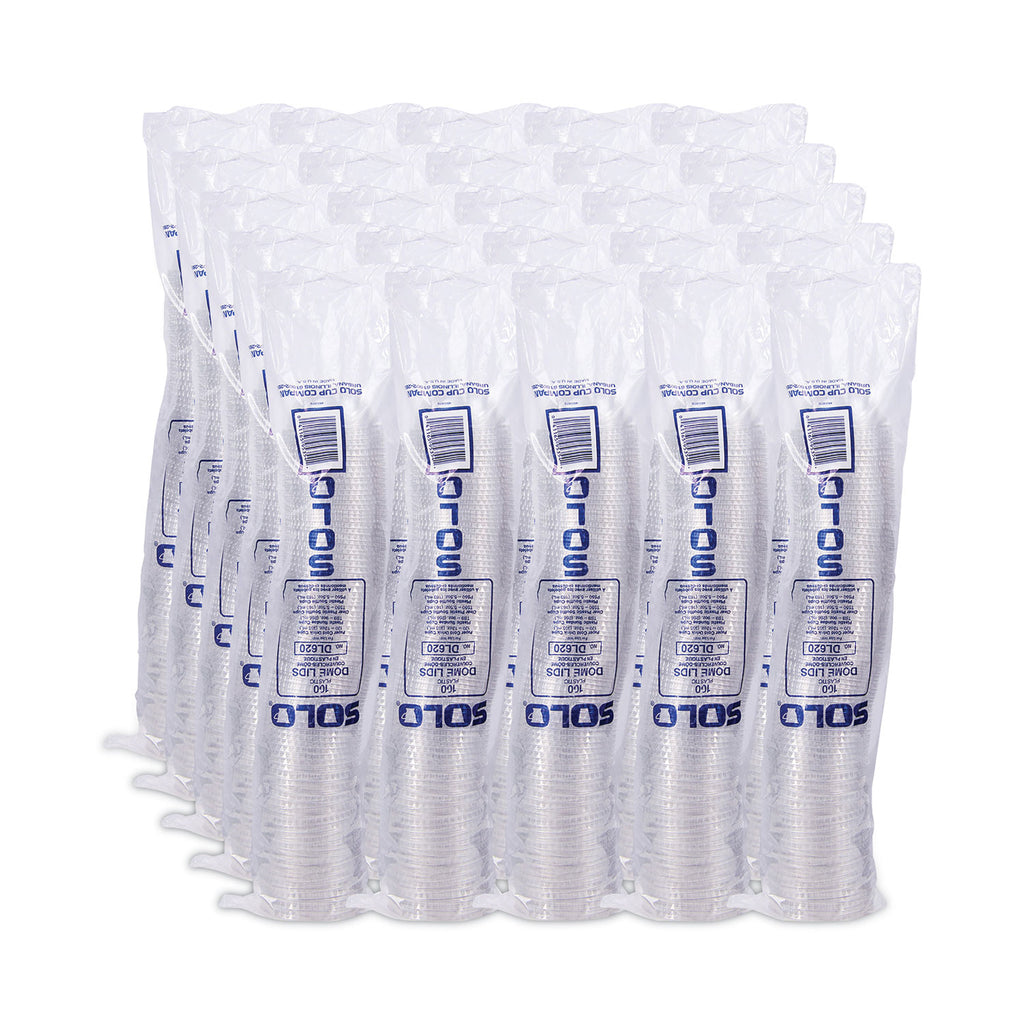 Dome-Top Cold Cup Lids, Fits 2.5 oz to 9 oz Containers, Clear, Plastic, 2,500/Carton