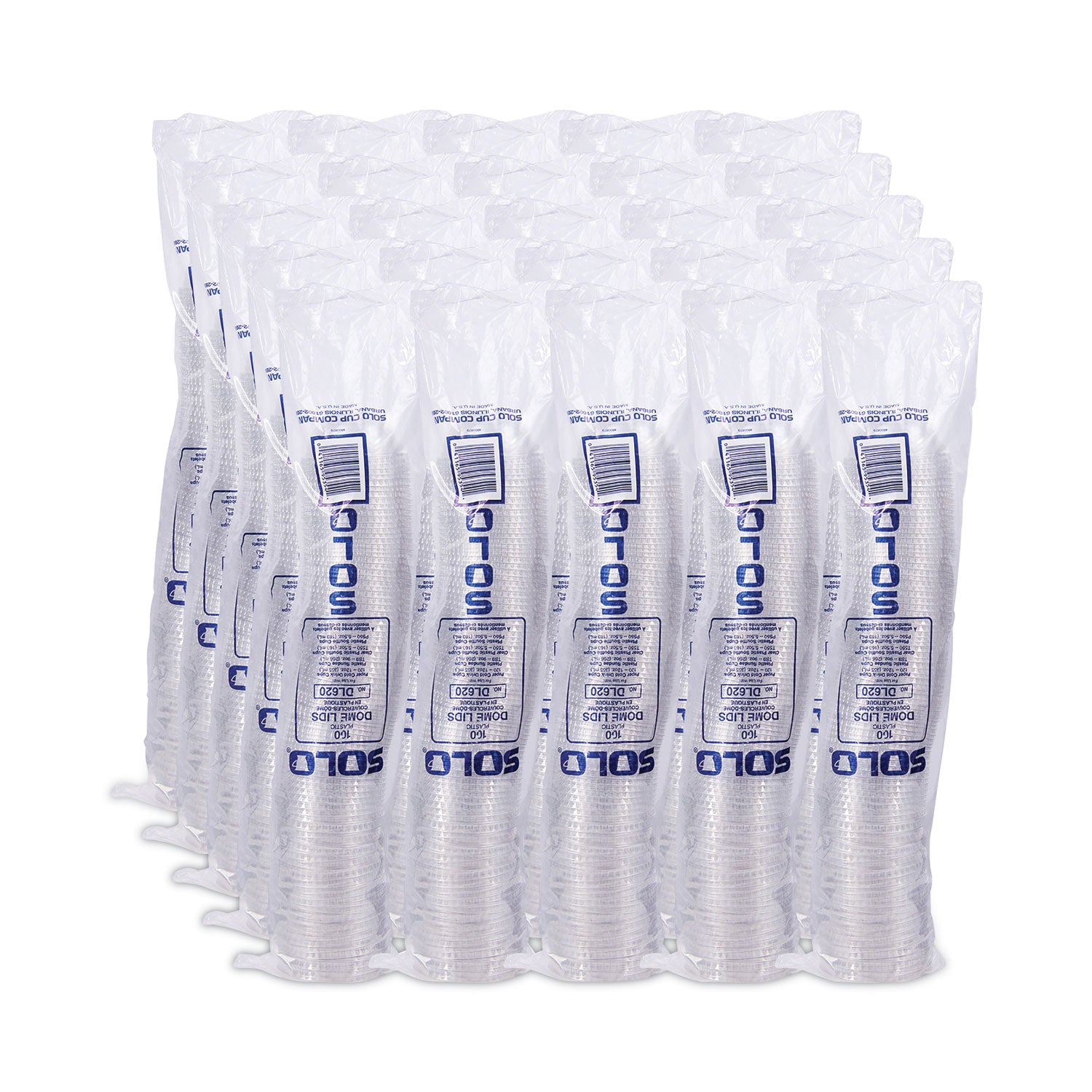 Dome-Top Cold Cup Lids, Fits 2.5 oz to 9 oz Containers, Clear, Plastic, 2,500/Carton