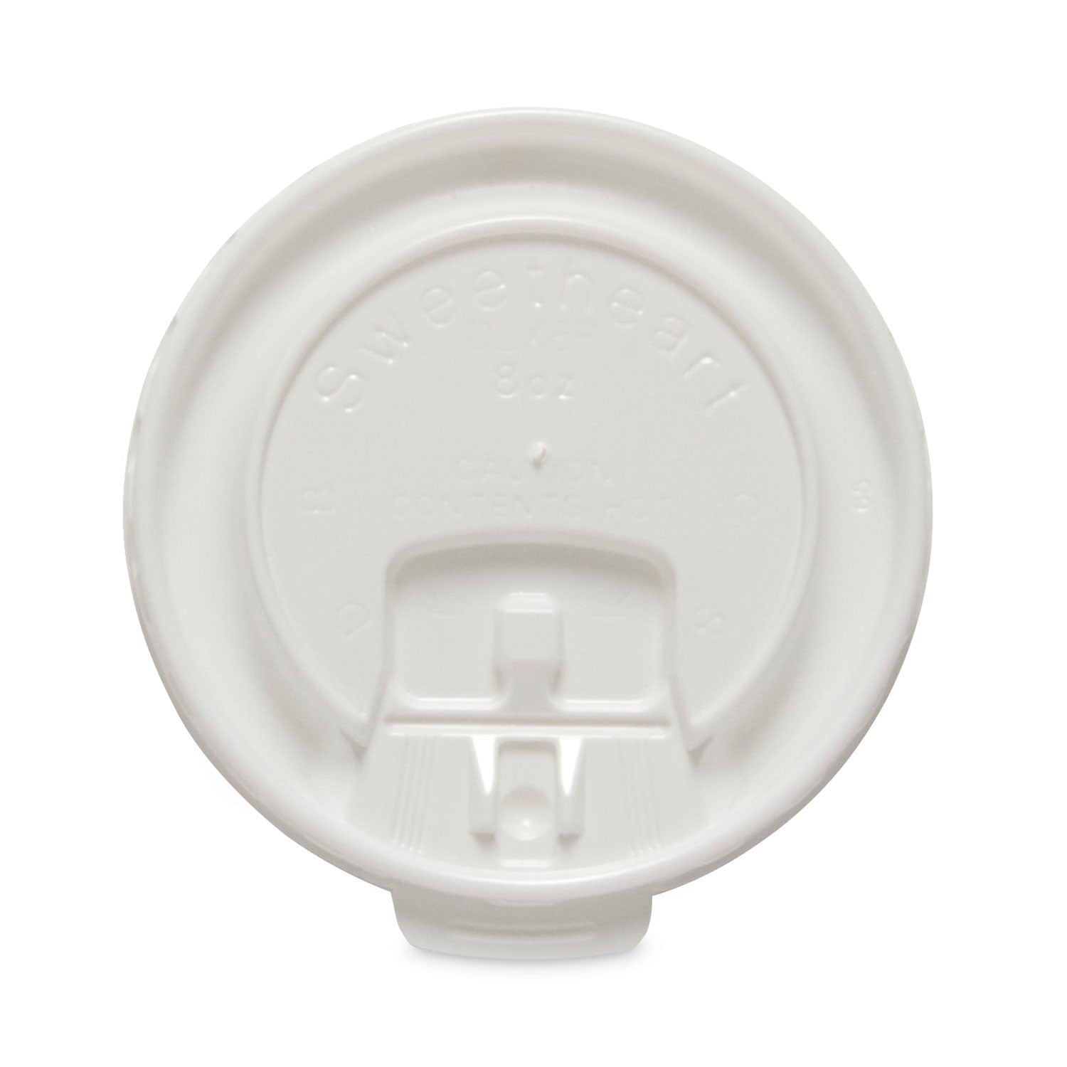 Lift Back and Lock Tab Cup Lids for Foam Cups, Fits 8 oz Trophy Cups, White, 100/Pack - 