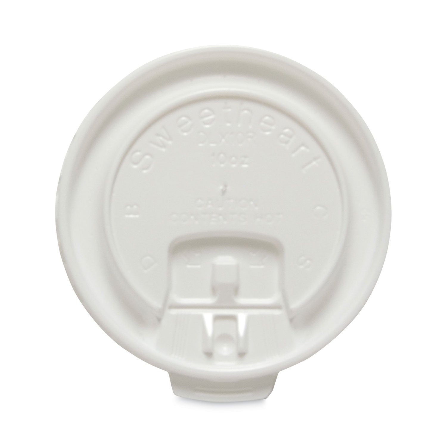 Lift Back and Lock Tab Cup Lids for Foam Cups, Fits 10 oz Trophy Cups, White, 2,000/Carton - 