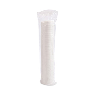 Lift Back and Lock Tab Cup Lids for Foam Cups, Fits 10 oz Trophy Cups, White, 2,000/Carton