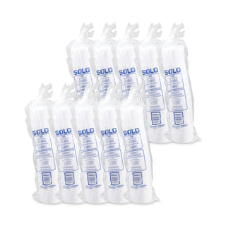 Lift Back and Lock Tab Lids for Paper Cups, Fits 10 oz to 24 oz Cups, White, 100/Sleeve, 10 Sleeves/Carton - 