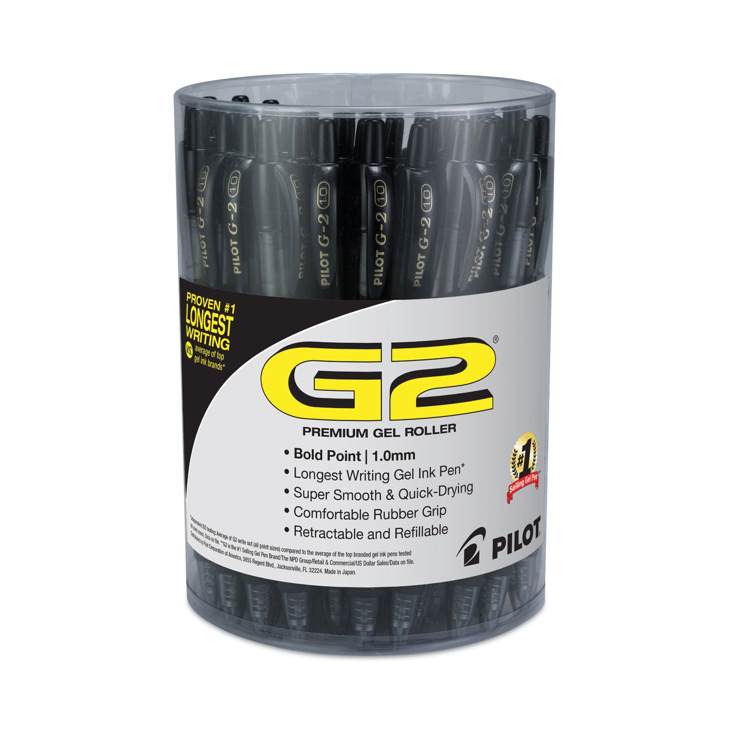 G2 Premium Gel Pen Convenience Pack, Retractable, Bold 1 mm, Black Ink, Smoke/Black Barrel, 36/Pack