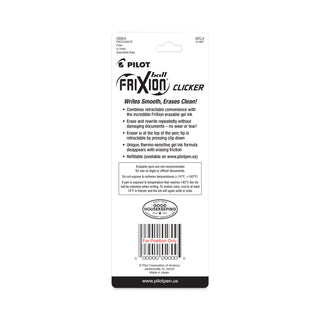 FriXion Clicker Erasable Gel Pen, Retractable, Fine 0.7 mm, Three Assorted Business Ink and Barrel Colors, 3/Pack