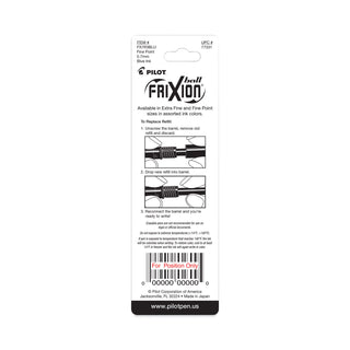 Refill for Pilot FriXion Erasable, FriXion Ball, FriXion Clicker and FriXion LX Gel Ink Pens, Fine Tip, Blue Ink, 3/Pack