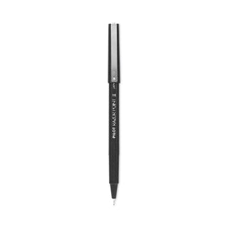 Razor Point II Super Fine Line Porous Point Pen, Stick, Ultra-Fine 0.2 mm, Black Ink, Black Barrel, Dozen - 