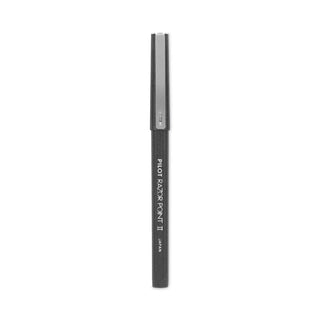 Razor Point II Super Fine Line Porous Point Pen, Stick, Ultra-Fine 0.2 mm, Black Ink, Black Barrel, Dozen - 