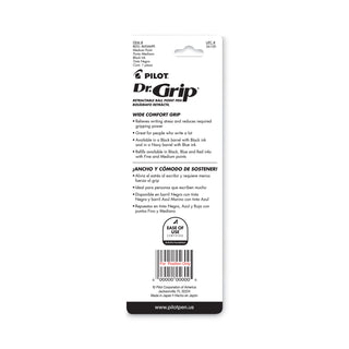 Dr. Grip Ballpoint Pen, Retractable, Medium 1 mm, Blue Ink, Navy Barrel