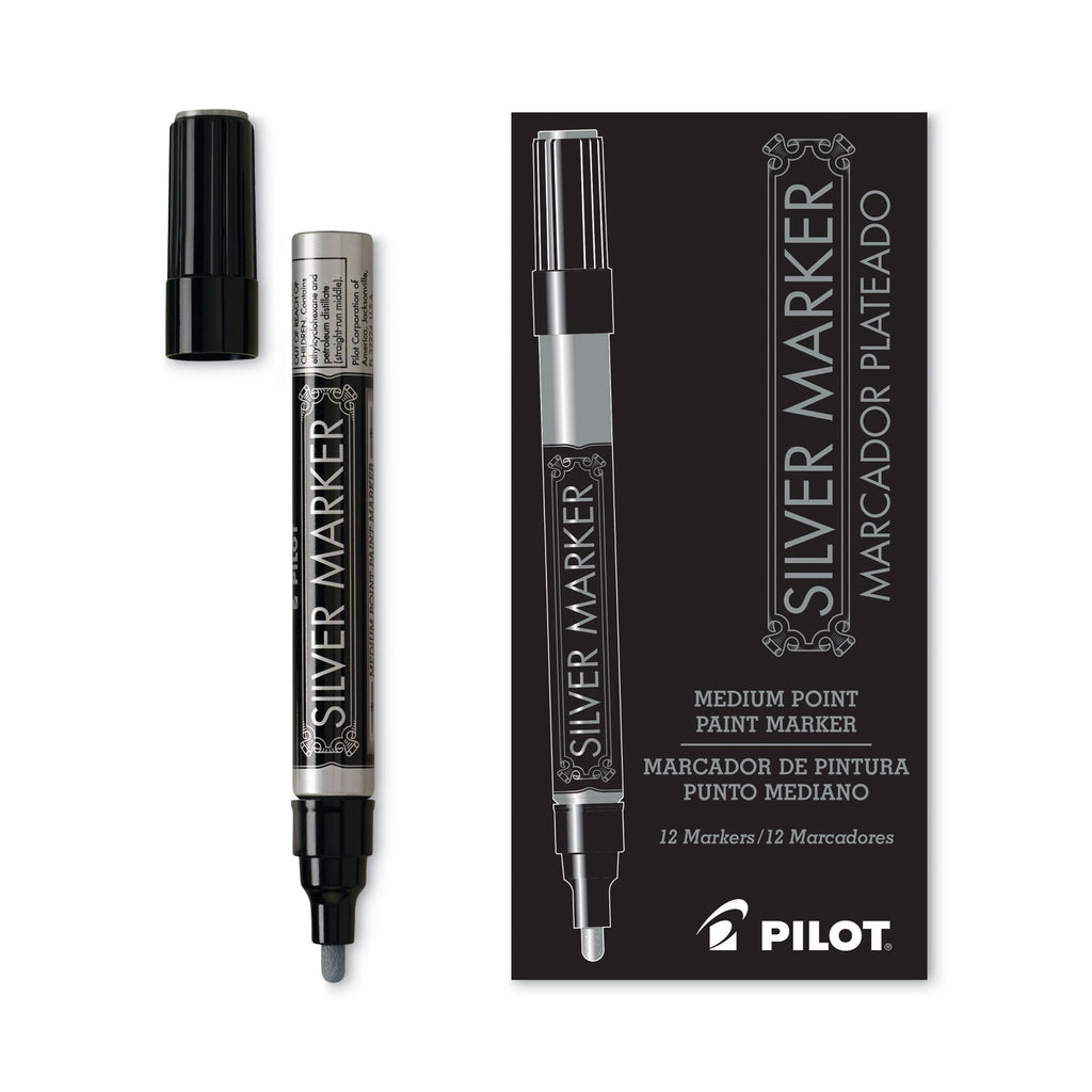 Creative Art and Crafts Marker, Medium Brush Tip, Silver - 