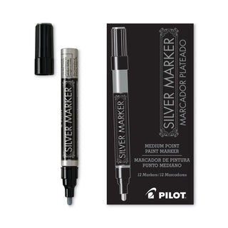 Creative Art and Crafts Marker, Medium Brush Tip, Silver - 