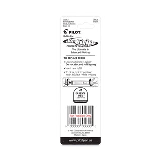 Refill for Pilot Dr. Grip Center of Gravity Ballpoint Pens, Medium Conical Tip, Black Ink, 2/Pack