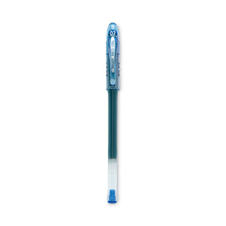 Neo-Gel Gel Pen, Stick, Fine 0.7 mm, Blue Ink, Translucent Blue Barrel, Dozen