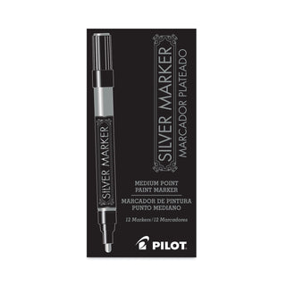 Creative Art and Crafts Marker, Medium Brush Tip, Silver - 