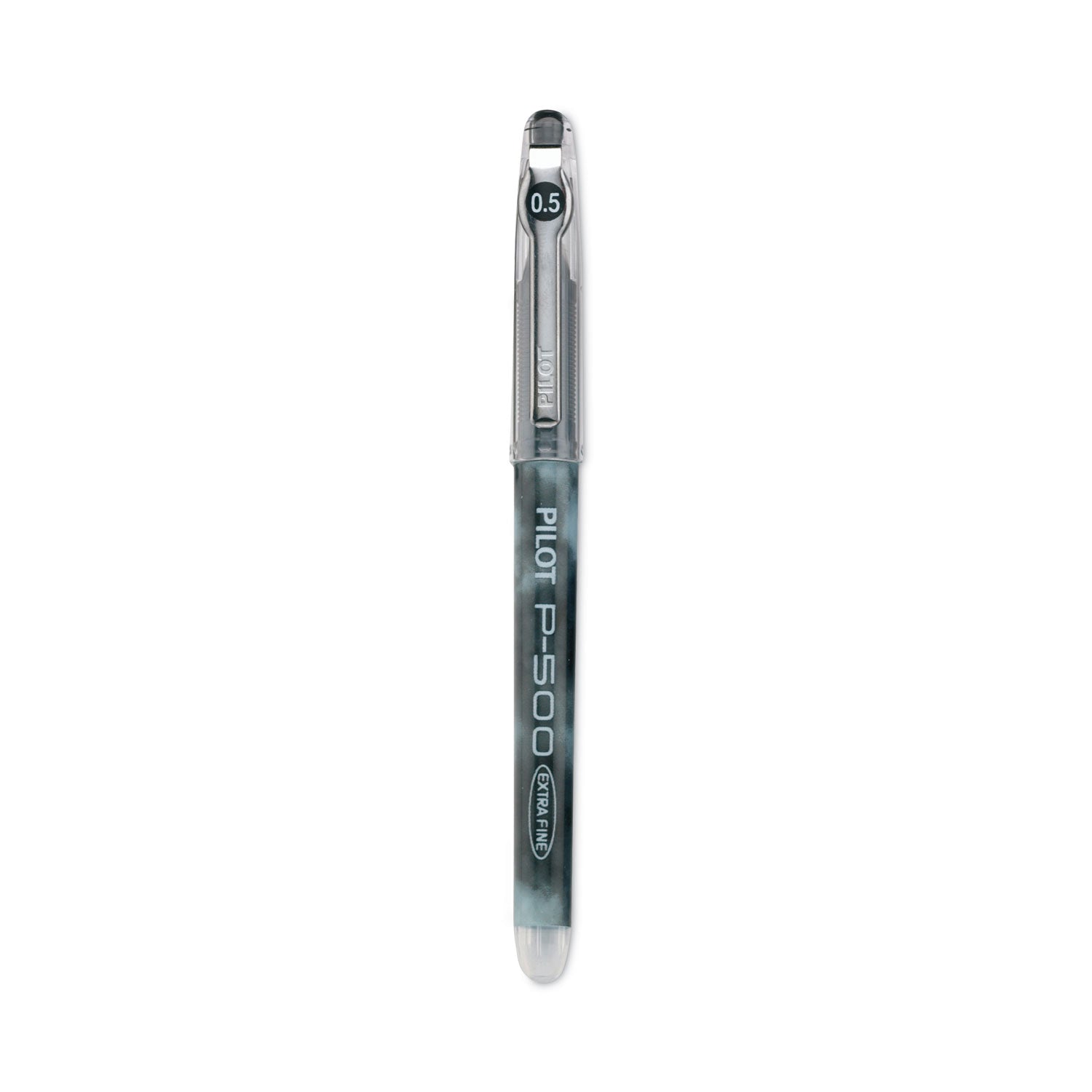 Precise P-500 Gel Pen, Stick, Extra-Fine 0.5 mm, Black Ink, Black Barrel, Dozen