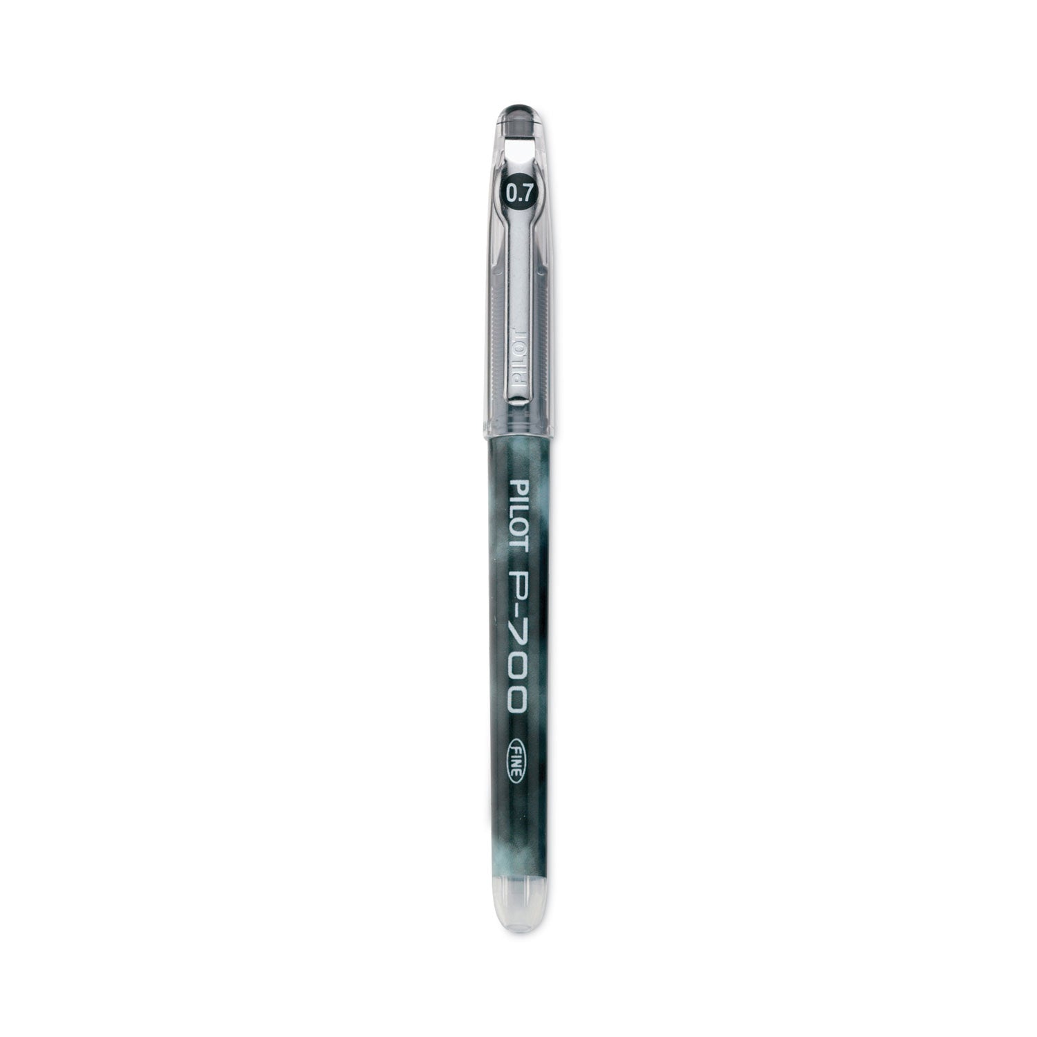 Precise P-700 Gel Pen, Stick, Fine 0.7 mm, Black Ink, Black Barrel, Dozen