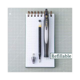 G6 Gel Pen, Retractable, Fine 0.7 mm, Black Ink, Black Barrel