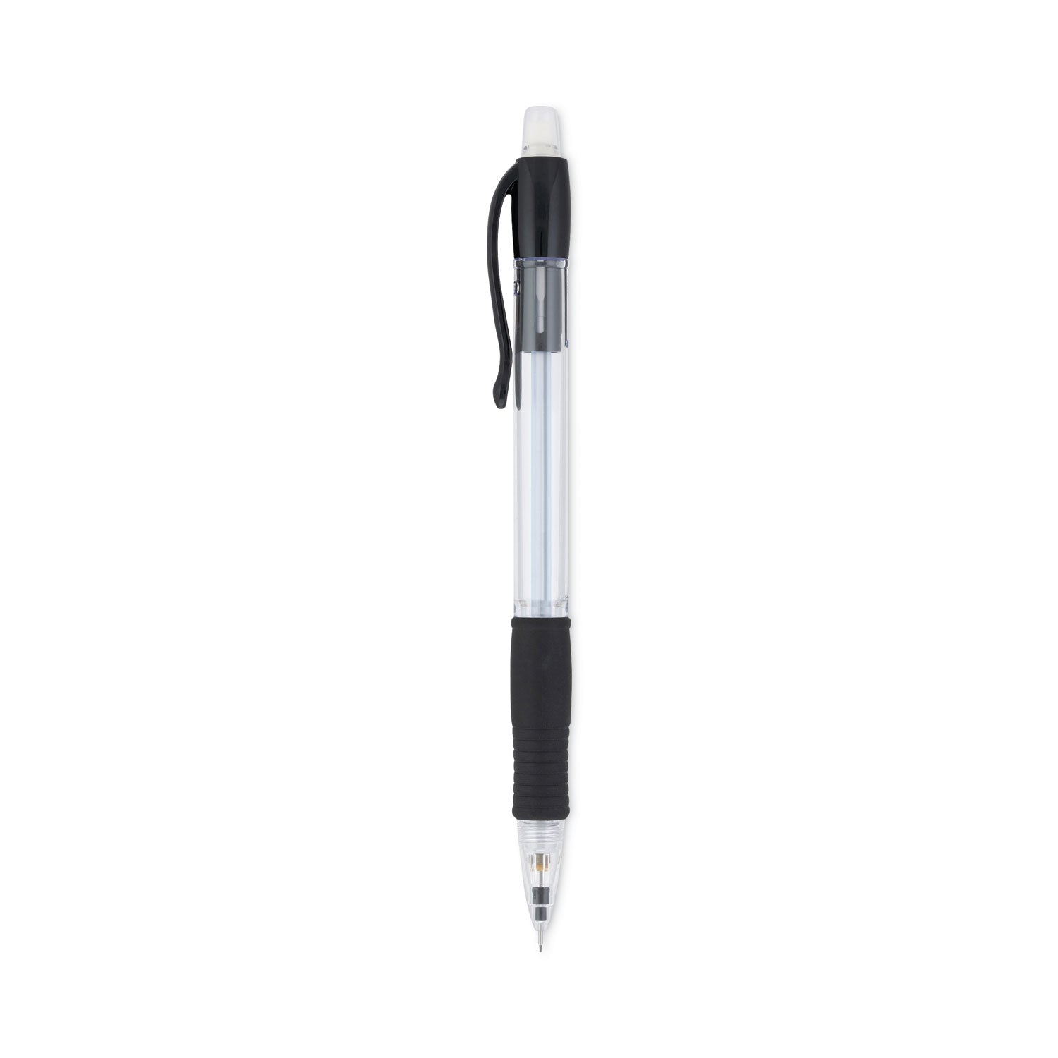 G2 Mechanical Pencil, 0.5 mm, HB (#2), Black Lead, Clear/Black Barrel, Dozen - 