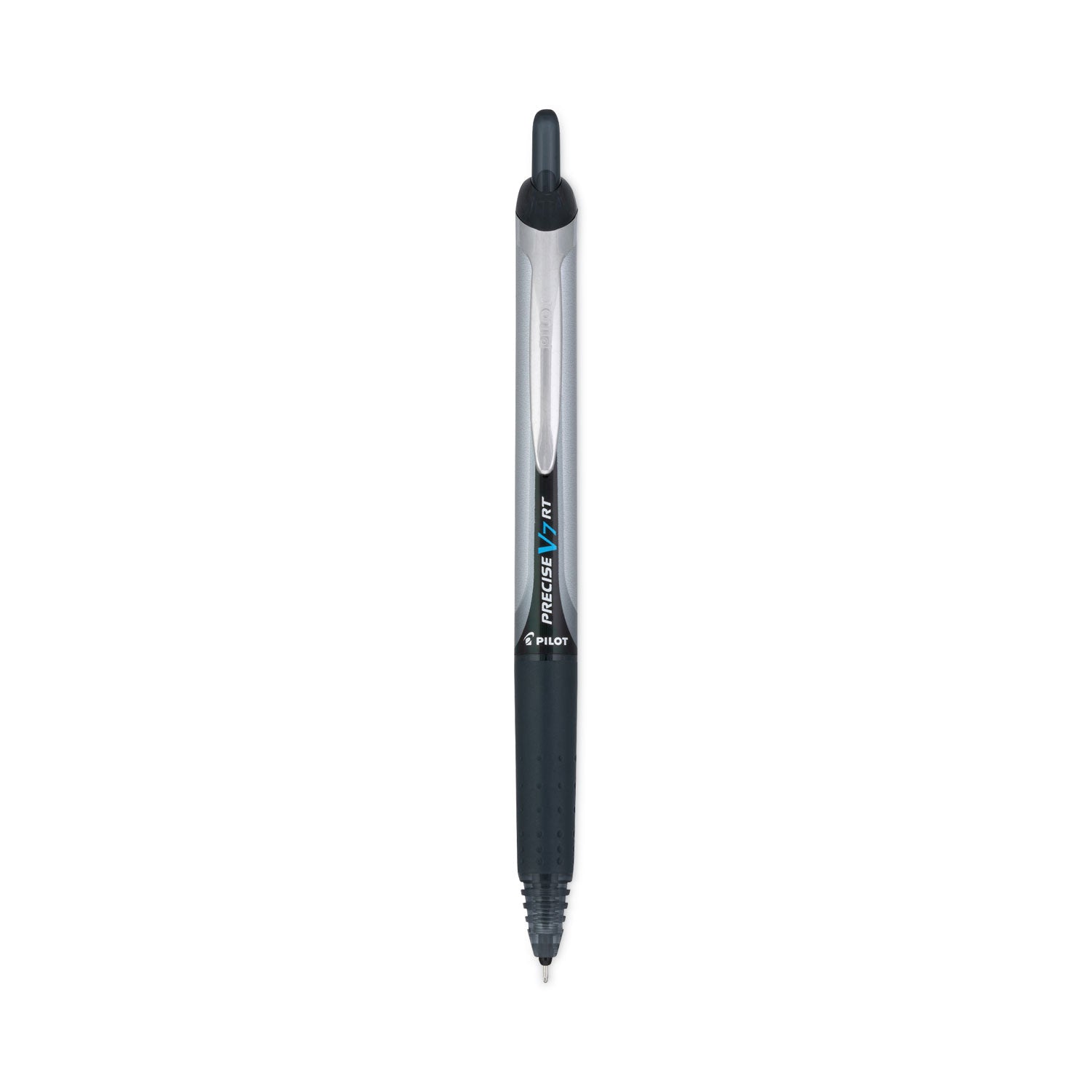 Precise V7RT Roller Ball Pen, Retractable, Fine 0.7 mm, Black Ink, Black Barrel
