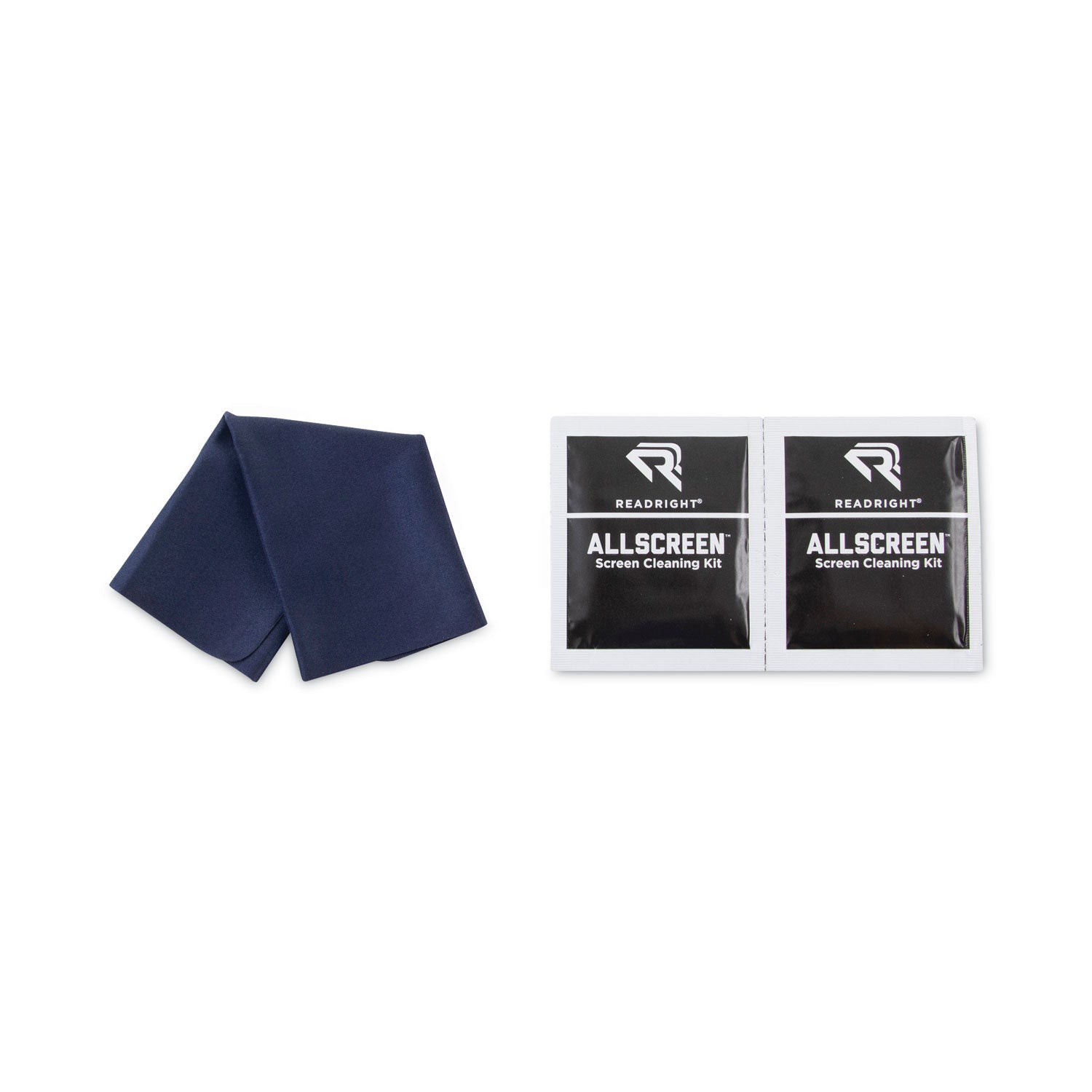 allscreen-cleaning-kit-with-1-6-x-6-microfiber-cloth-50-4-x-5-individually-wrapped-pre-saturated-wipes-unscented-white_rearr15039 - 3
