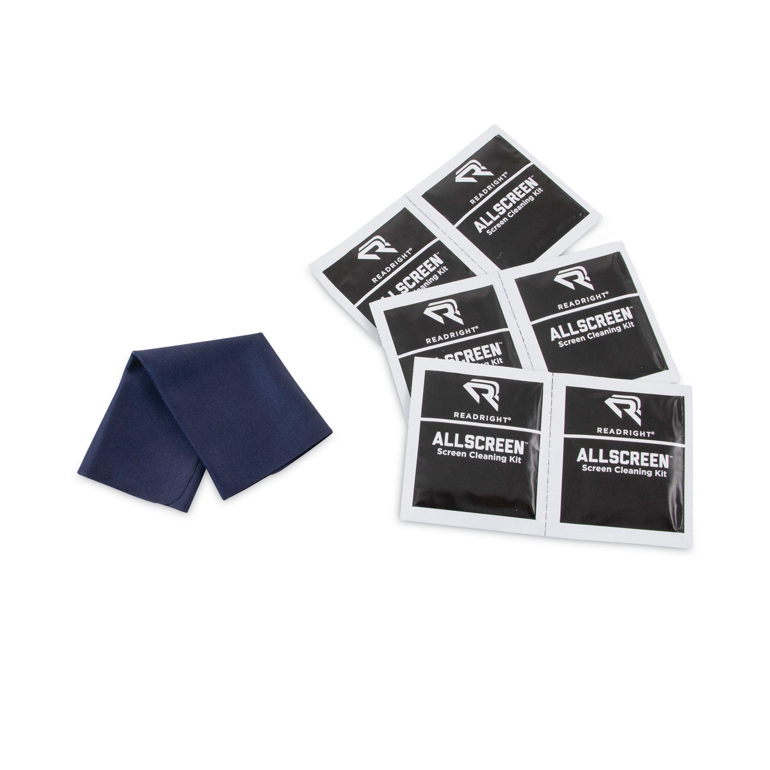 allscreen-cleaning-kit-with-1-6-x-6-microfiber-cloth-50-4-x-5-individually-wrapped-pre-saturated-wipes-unscented-white_rearr15039 - 4