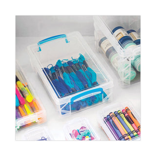 Super Stacker Large Pencil Box, Plastic, 9 x 5.5 x 2.62, Clear