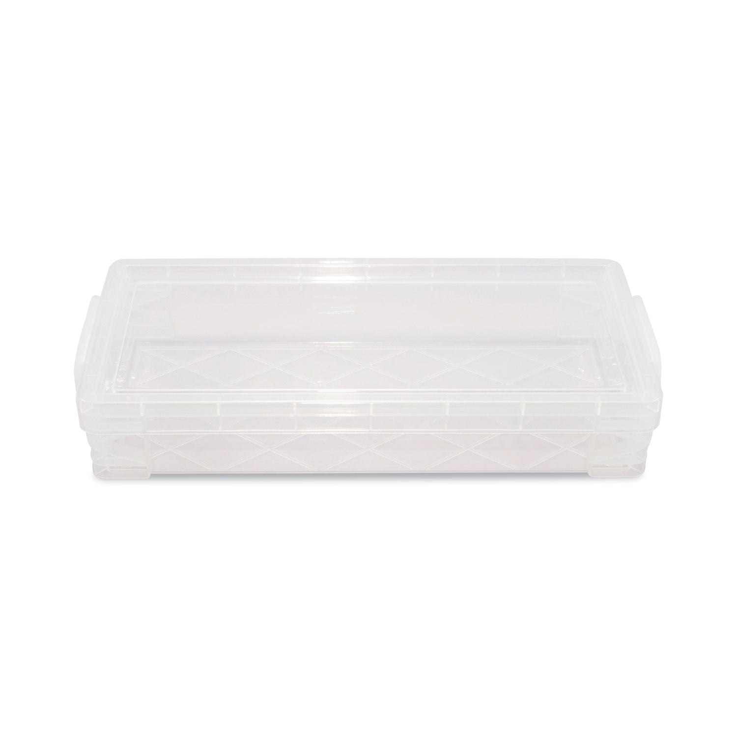 Super Stacker Pencil Box, Plastic, 8.25 x 3.75 x 1.5, Clear - 