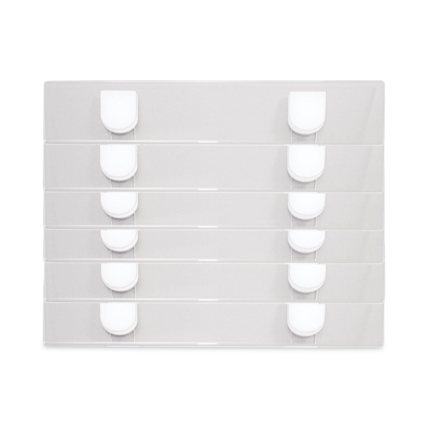 Panel Wall Sign Name Holder, Acrylic, 9 x 2, 6/Pack, Clear - 