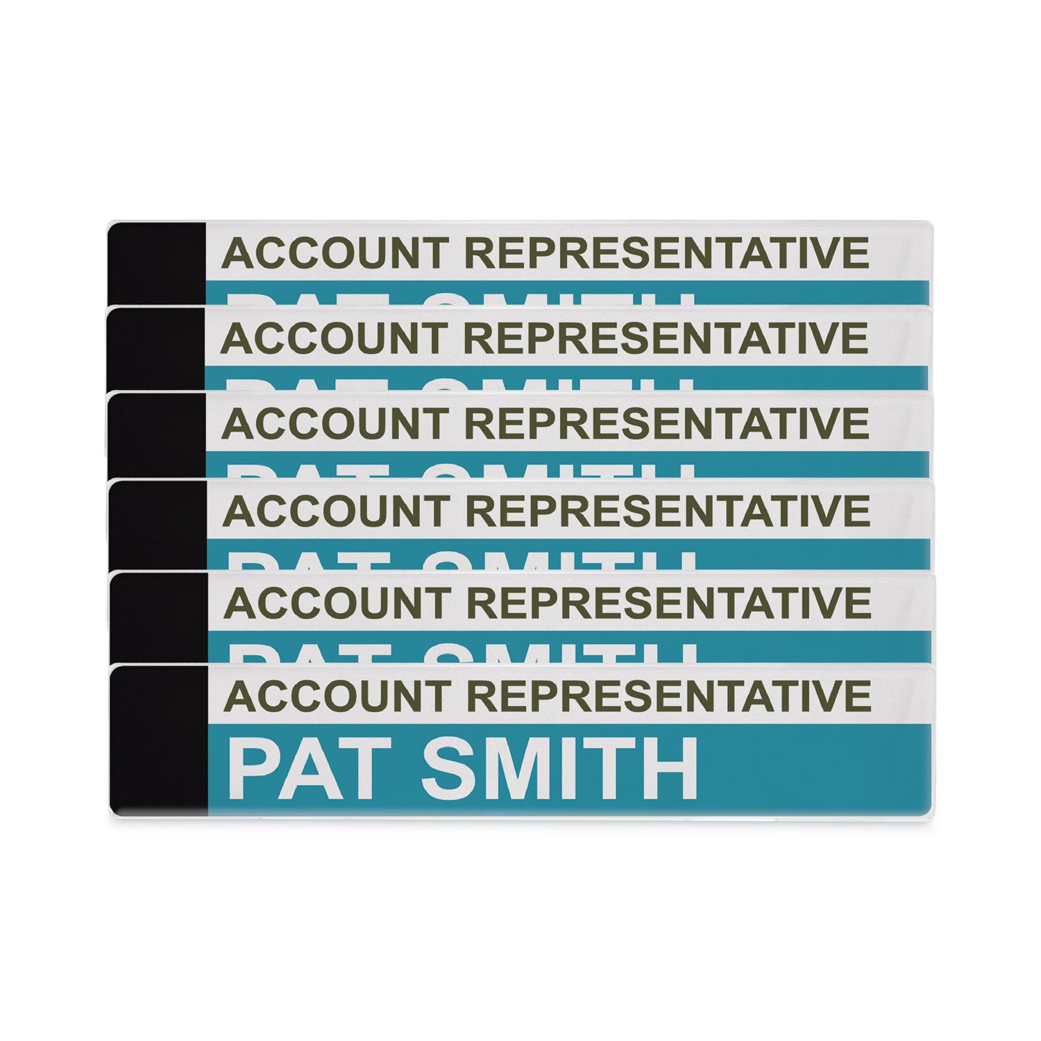 Panel Wall Sign Name Holder, Acrylic, 9 x 2, 6/Pack, Clear - 