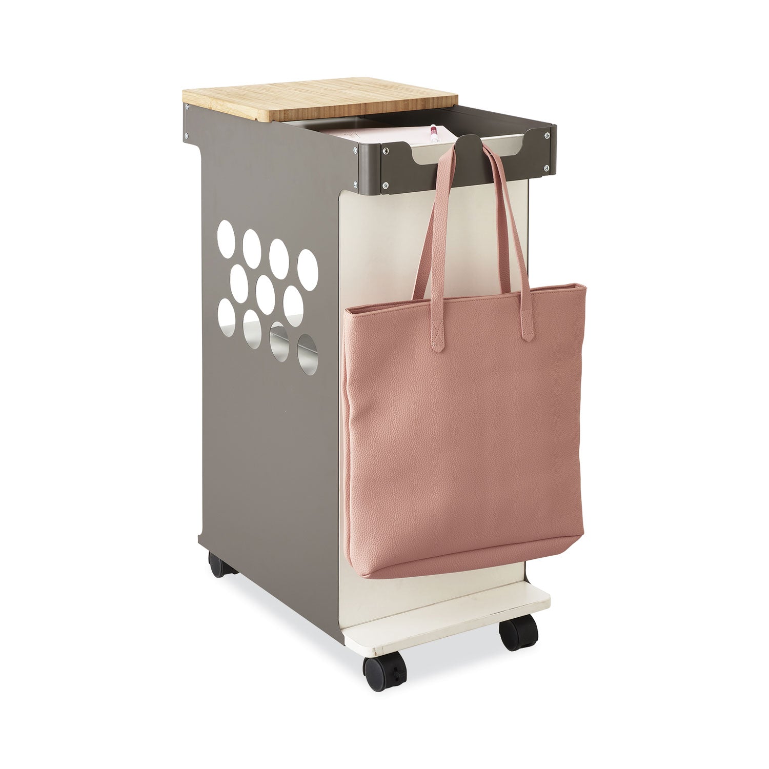 mini-rolling-storage-cart-metal-3-shelves-1-drawer-200-lb-capacity-2975-x-1575-x-165-white_saf5209wh - 4