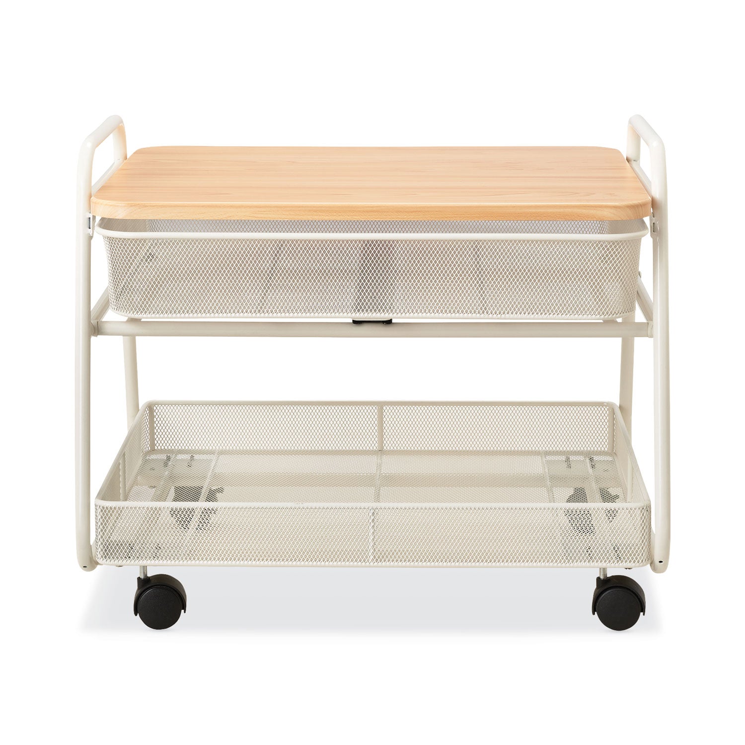 onyx-under-desk-machine-stand-metal-1-shelf-1-drawer-1-bin-100-lb-capacity-21-x-16-x-175-white_saf5208wh - 3