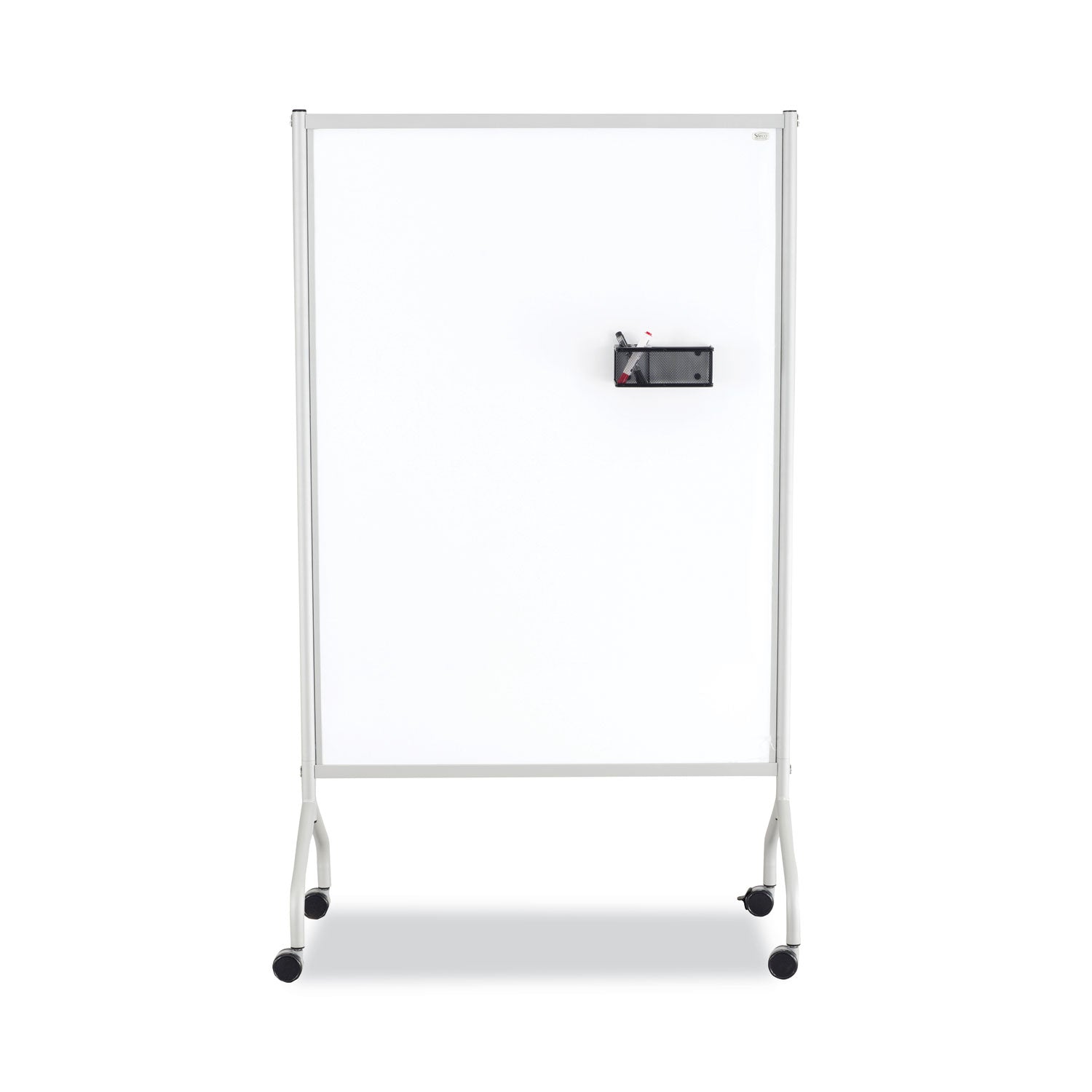 Rumba Full Panel Whiteboard Collaboration Screen, 36w x 16d x 54h, White/Gray - 