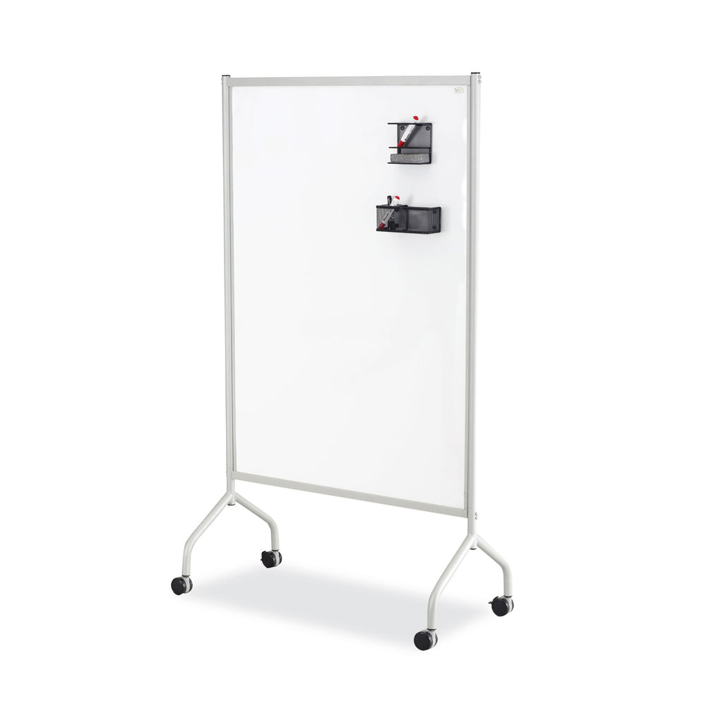 Rumba Full Panel Whiteboard Collaboration Screen, 36w x 16d x 54h, White/Gray - 
