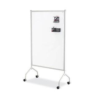 Rumba Full Panel Whiteboard Collaboration Screen, 36w x 16d x 54h, White/Gray - 
