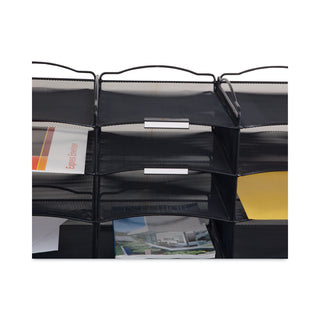 onyx-mesh-literature-sorter-20-compartments-19-x-1525-x-59-black_saf7770bl - 2