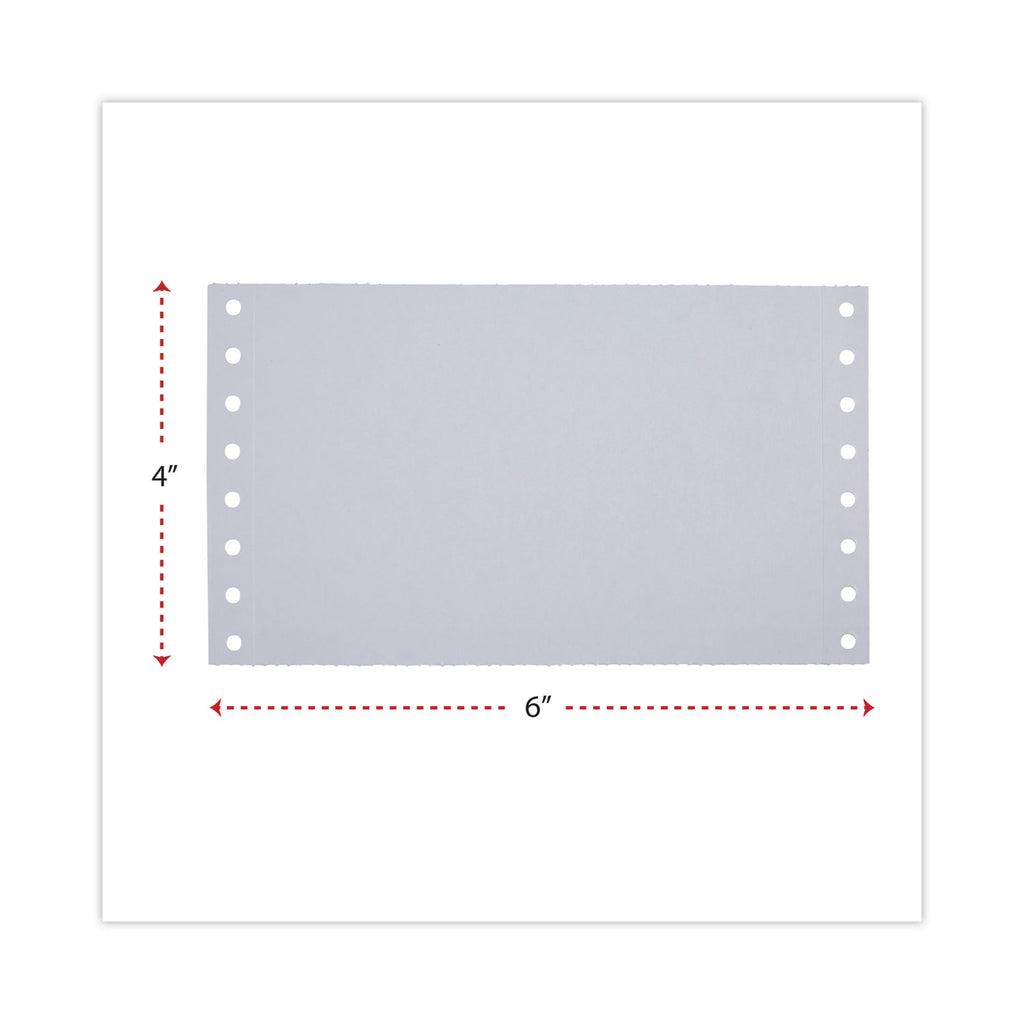 Continuous Postcards, Pin-Fed, 4 x 6, White, 4,000/Carton - 