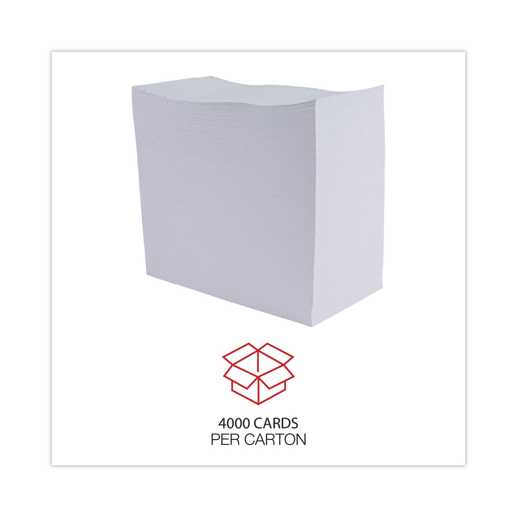Continuous Postcards, Pin-Fed, 4 x 6, White, 4,000/Carton - 