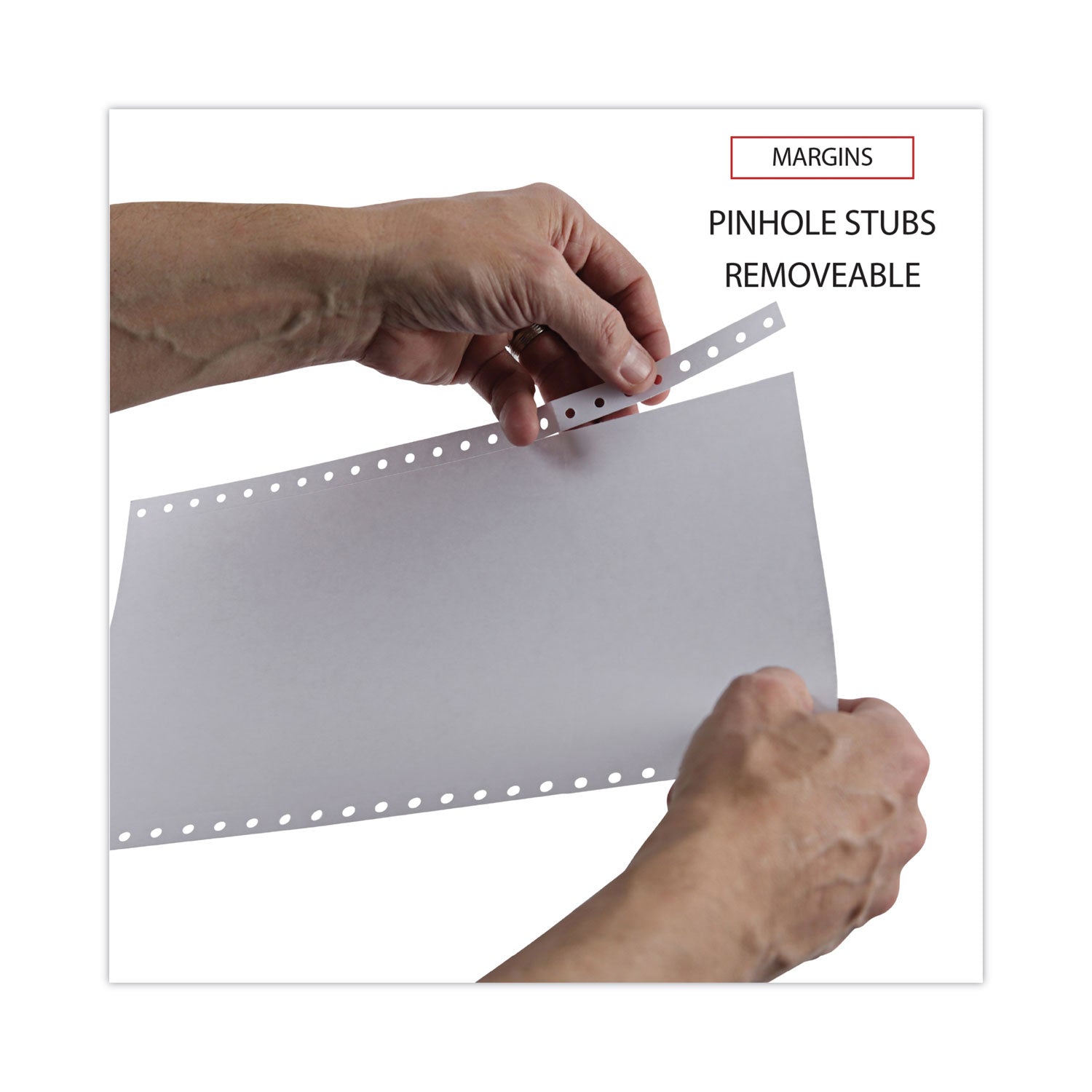 Continuous Postcards, Pin-Fed, 4 x 6, White, 4,000/Carton - 