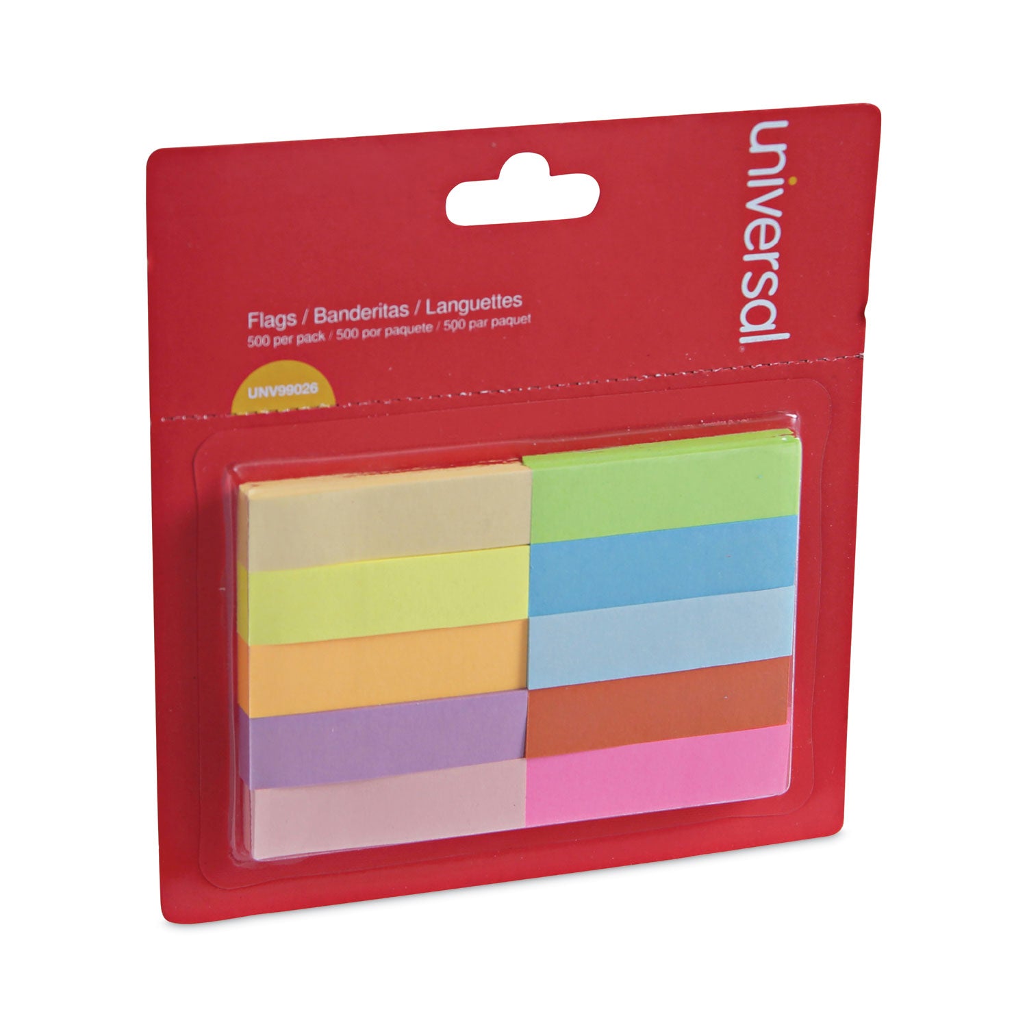self-stick-page-tabs-05-x-175-assorted-colors-500-pack_unv99026 - 1