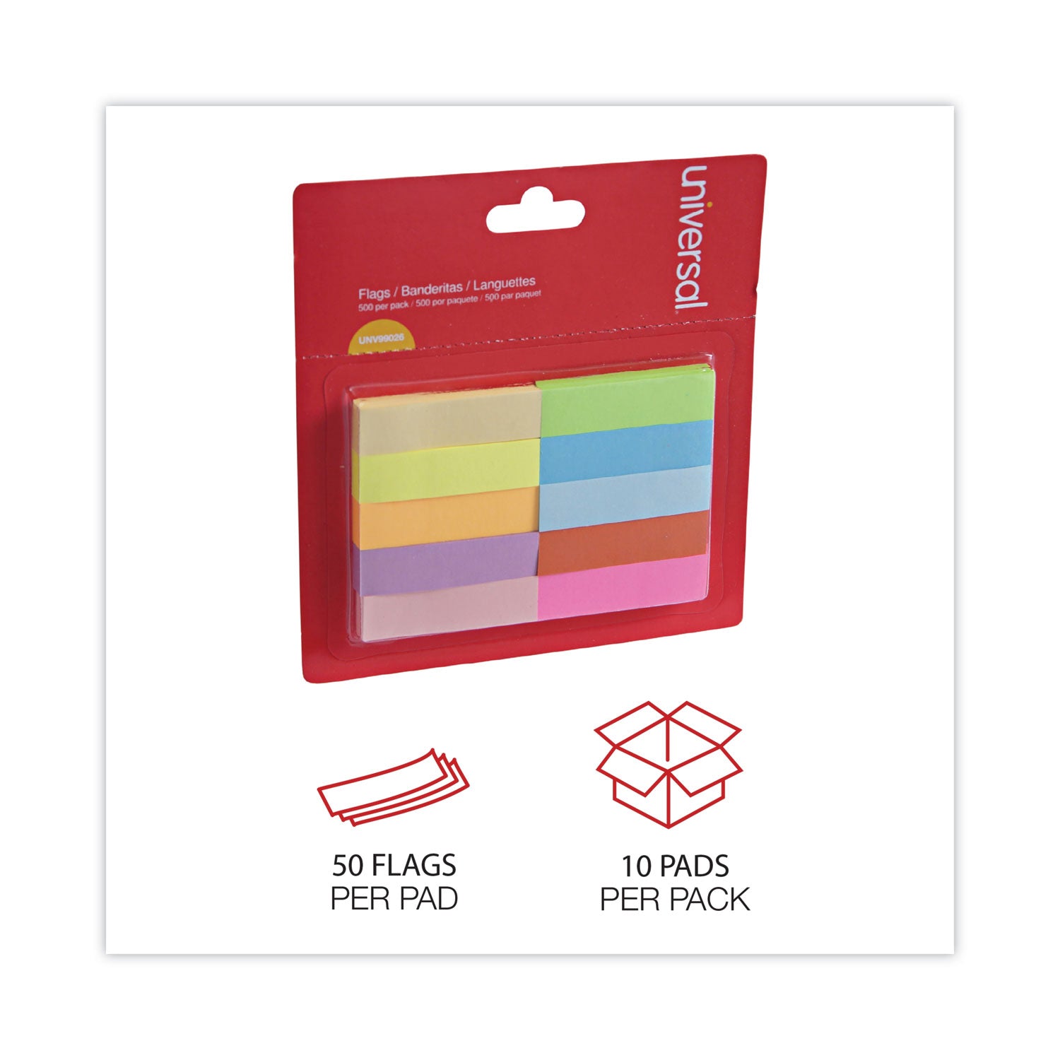 self-stick-page-tabs-05-x-175-assorted-colors-500-pack_unv99026 - 5