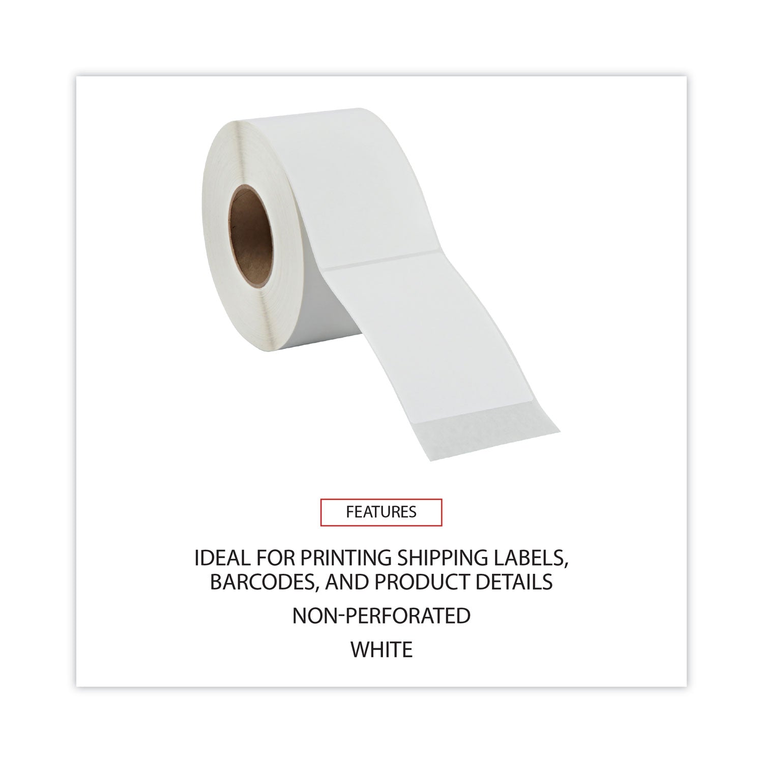 Thermal Transfer Blank Shipping Labels, Label Printers, 4 x 6, White, 1,000/Roll, 4 Rolls/Carton - 