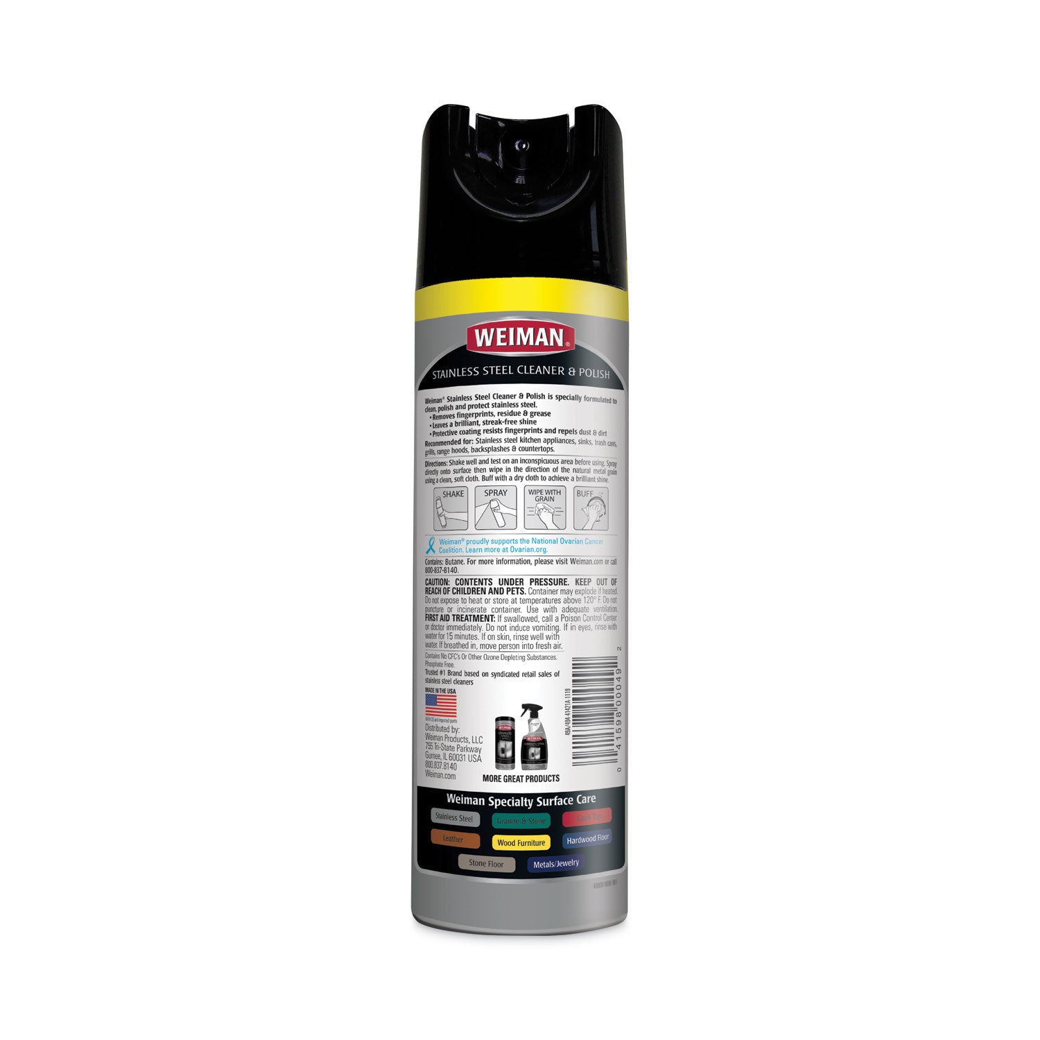 Stainless Steel Cleaner and Polish, 17 oz Aerosol Spray