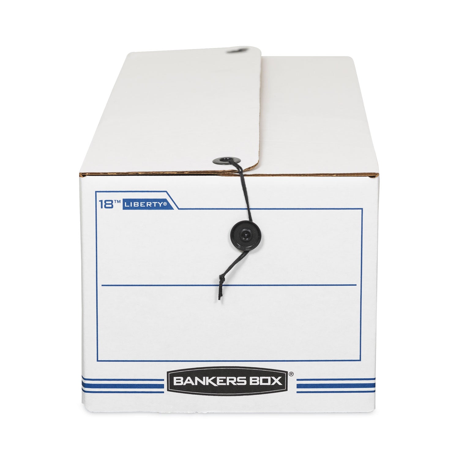 LIBERTY Check and Form Boxes, 9.75" x 23.75" x 6.25", White/Blue, 12/Carton - 