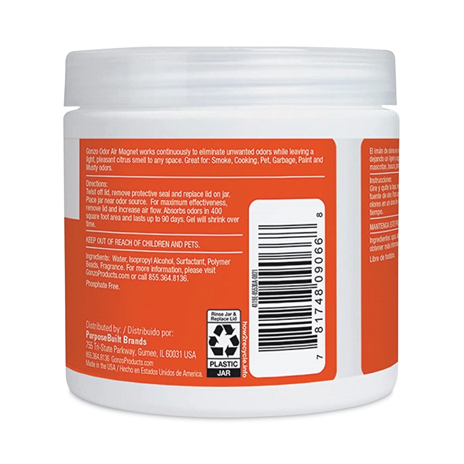 Odor Absorbing Gel, Scentillating Citrus, 14 oz Jar - 