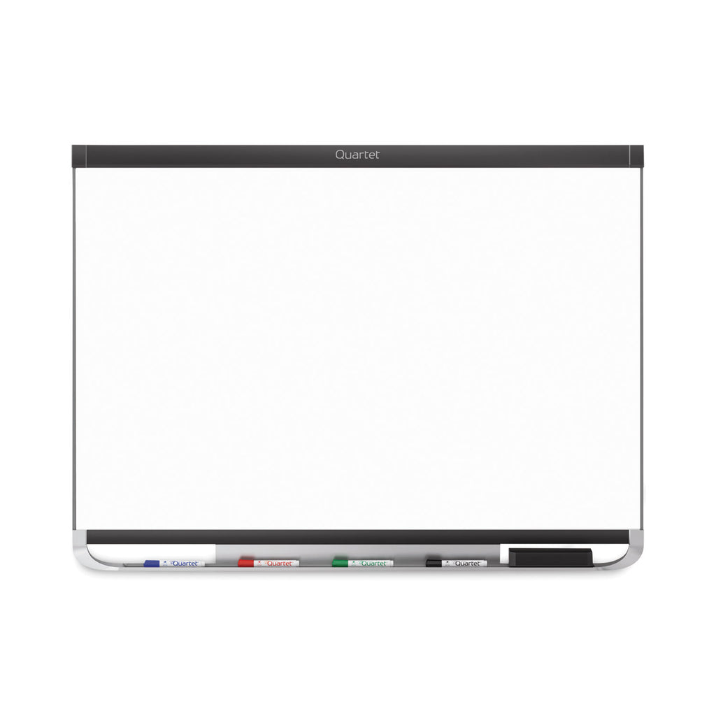 Prestige 2 DuraMax Magnetic Porcelain, 96 x 48, White Surface, Black Aluminum/Plastic Frame - 