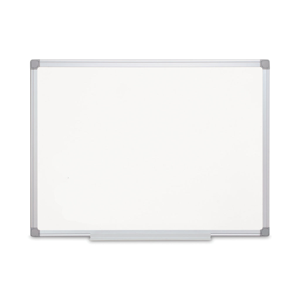 Earth Silver Easy-Clean Dry Erase Board, 48 x 36, White Surface, Silver Aluminum Frame