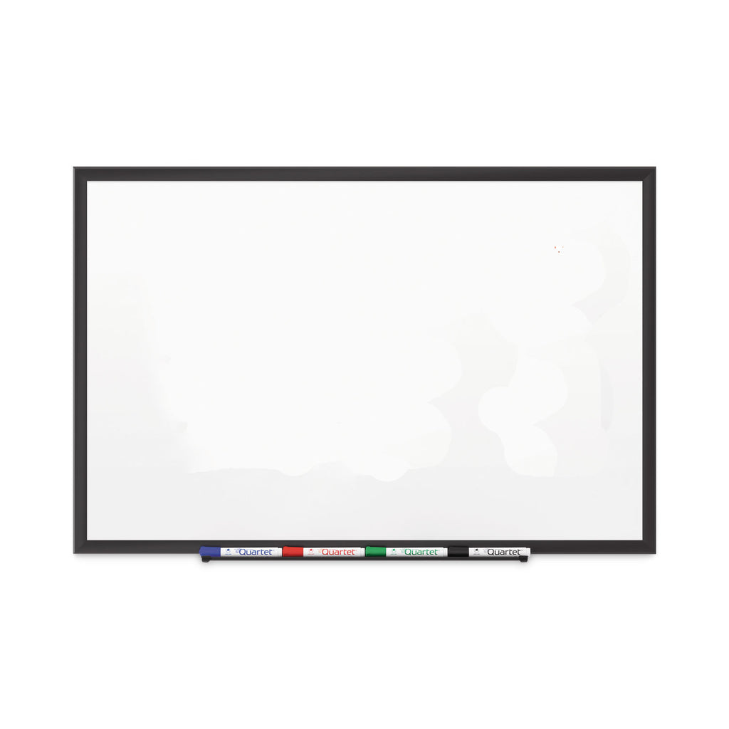 Classic Series Porcelain Magnetic Dry Erase Board, 36 x 24, White Surface, Black Aluminum Frame - 