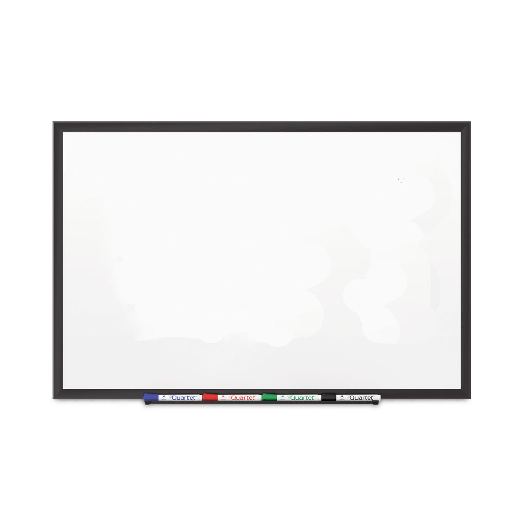 Classic Series Porcelain Magnetic Dry Erase Board, 48 x 36, White Surface, Black Aluminum Frame - 